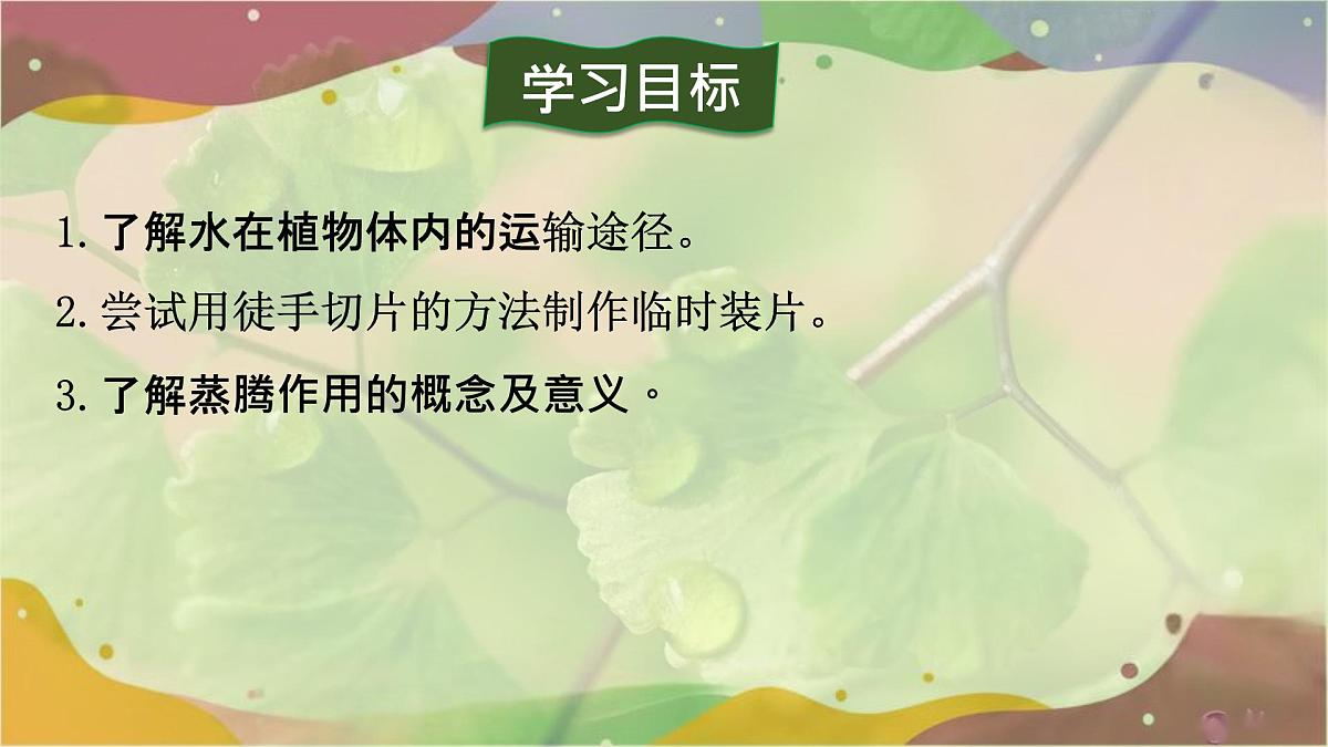 3.2.1 水的利用与散失 课件-2024-2025学年人教版生物七年级下册第2页