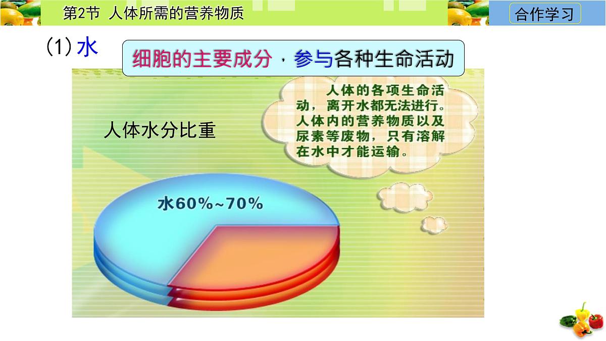 初中 生物 冀少版（2024）七年级下册3.1.2 人体生命活动需要的营养物质 课件第6页