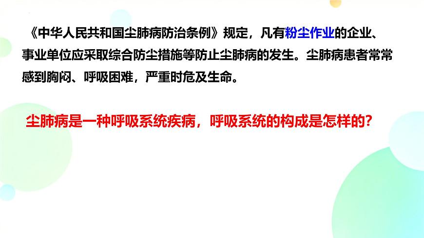 初中 生物 冀少版（2024）七年级下册3.3.1 呼吸系统的组成 课件2第2页