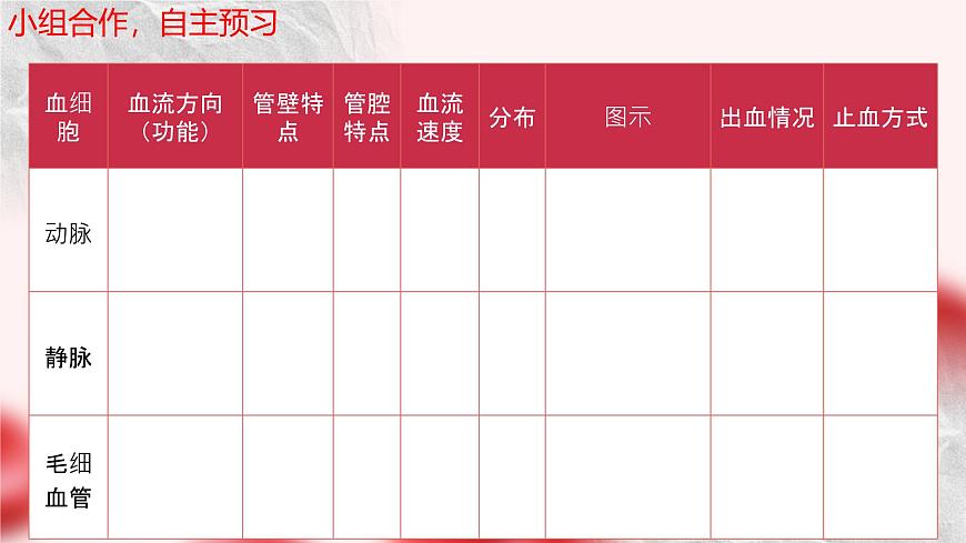 初中 生物 北师大版（2024）七年级下册4.7.2 血液循环 课件第5页