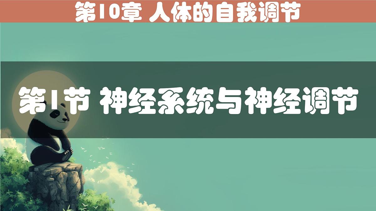 初中 生物 北师大版（2024）七年级下册4.10.1 神经系统与神经调节 课件第1页