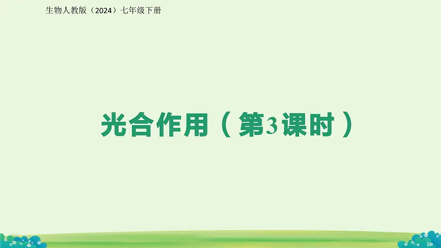 第二节 光合作用（第3课时）课件 生物人教版（2024）七年级下册第1页