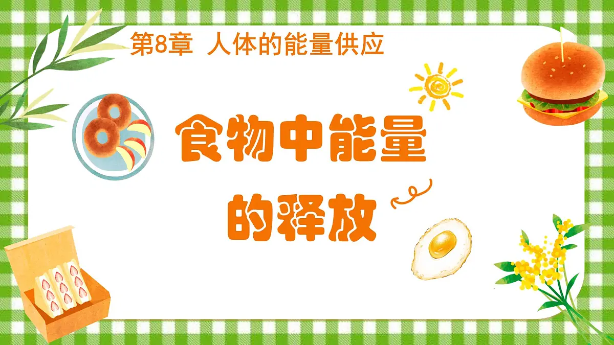 4.8.1 食物中能量的释放 课件第1页