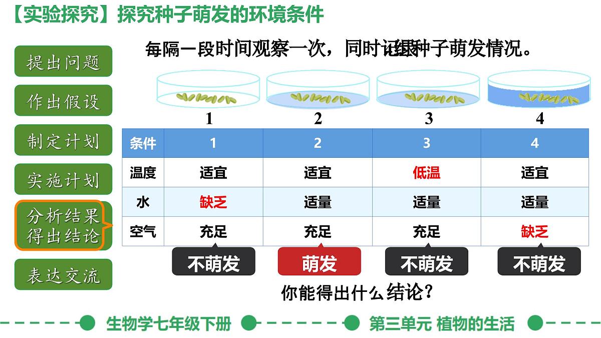 初中生物人教版（2024）七年级下册3.1.1 种子的萌发 课件第8页