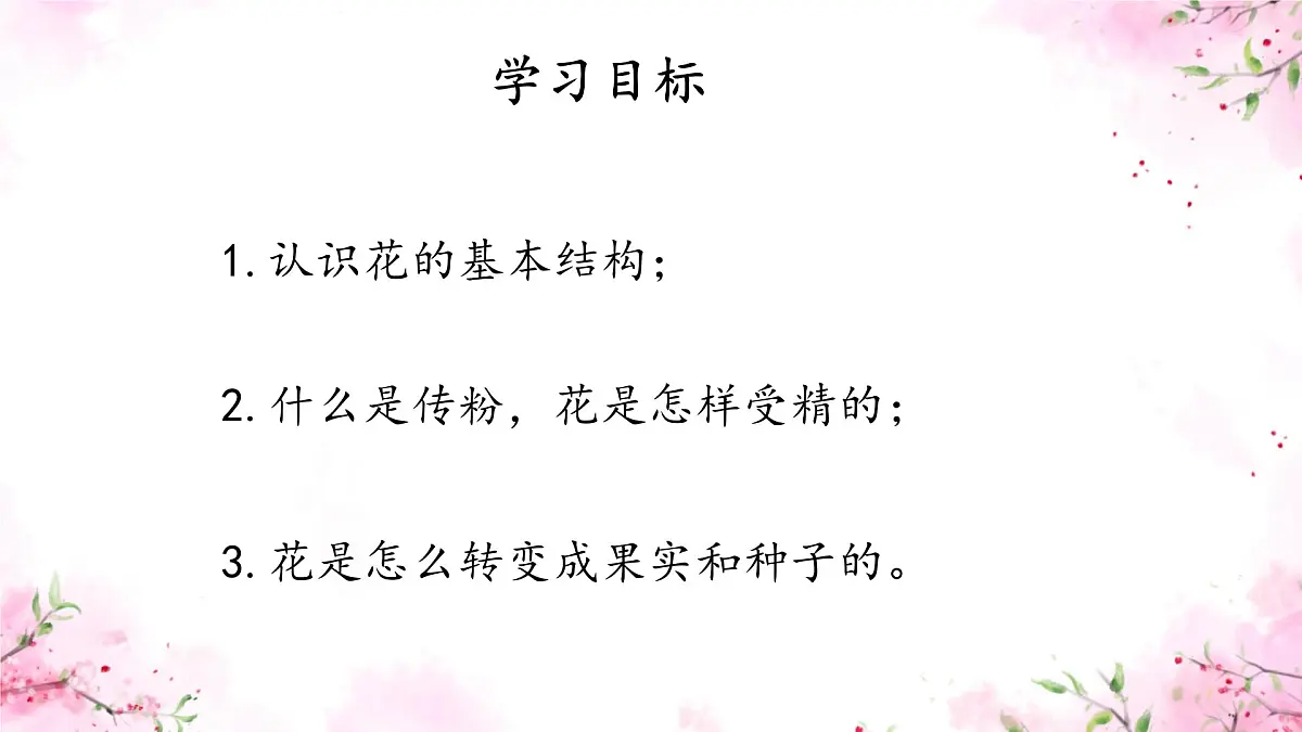 初中生物人教版（2024）七年级下册3.1.3 开花和结果 课件第2页