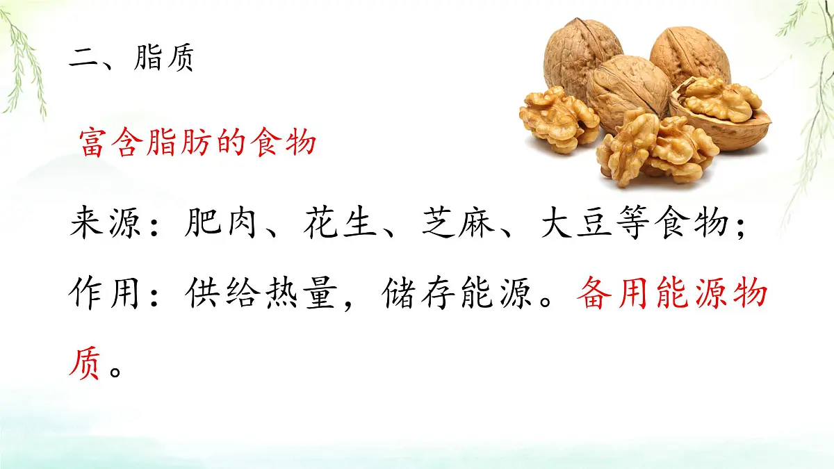 初中生物人教版（2024）七年级下册4.2.1 食物中的营养物质 课件第6页