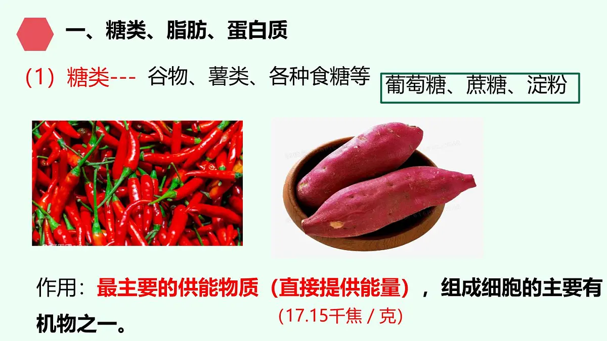 初中生物人教版（2024）七年级下册4.2.1 食物中的营养物质 课件第5页