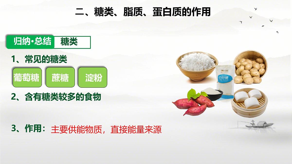初中生物人教版（2024）七年级下册4.2.1 食物中的营养物质 课件第5页