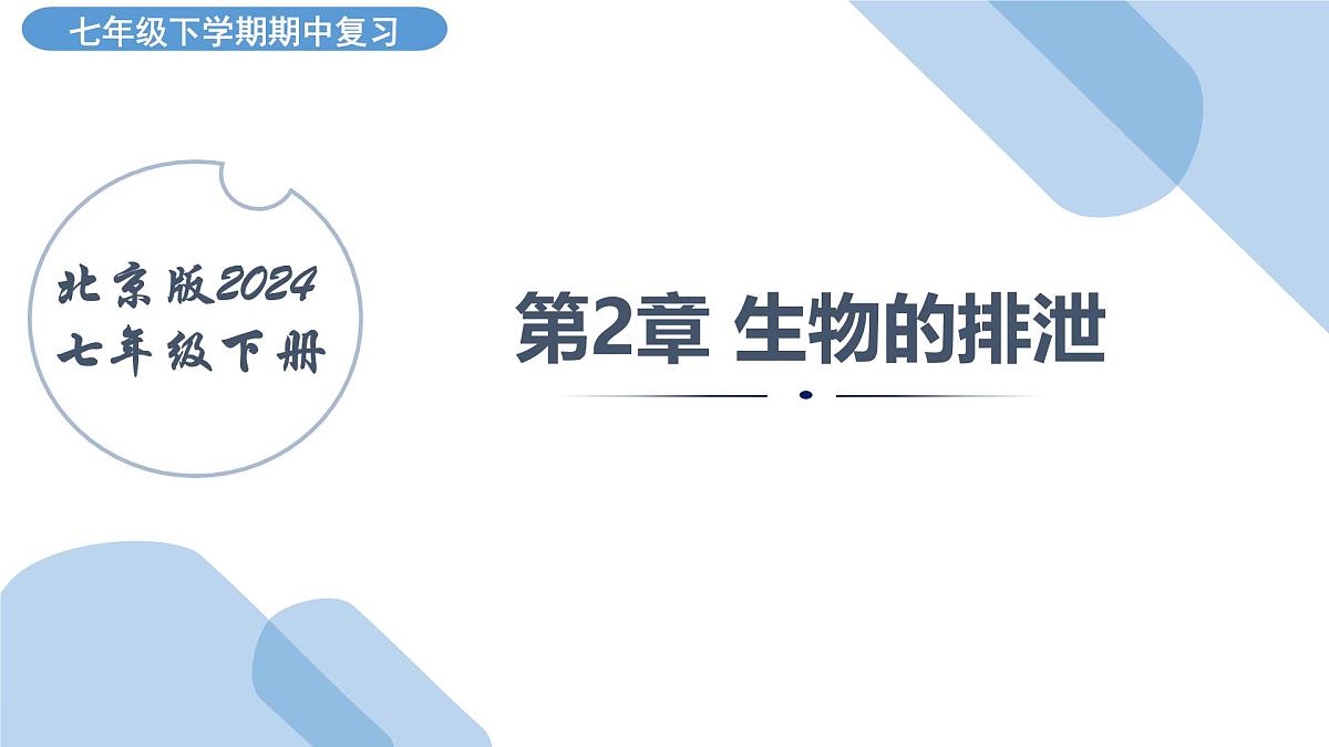 第2章 生物的排泄 2025学年七年级生物下学期期中考点大串讲（北京版2024）课件第1页