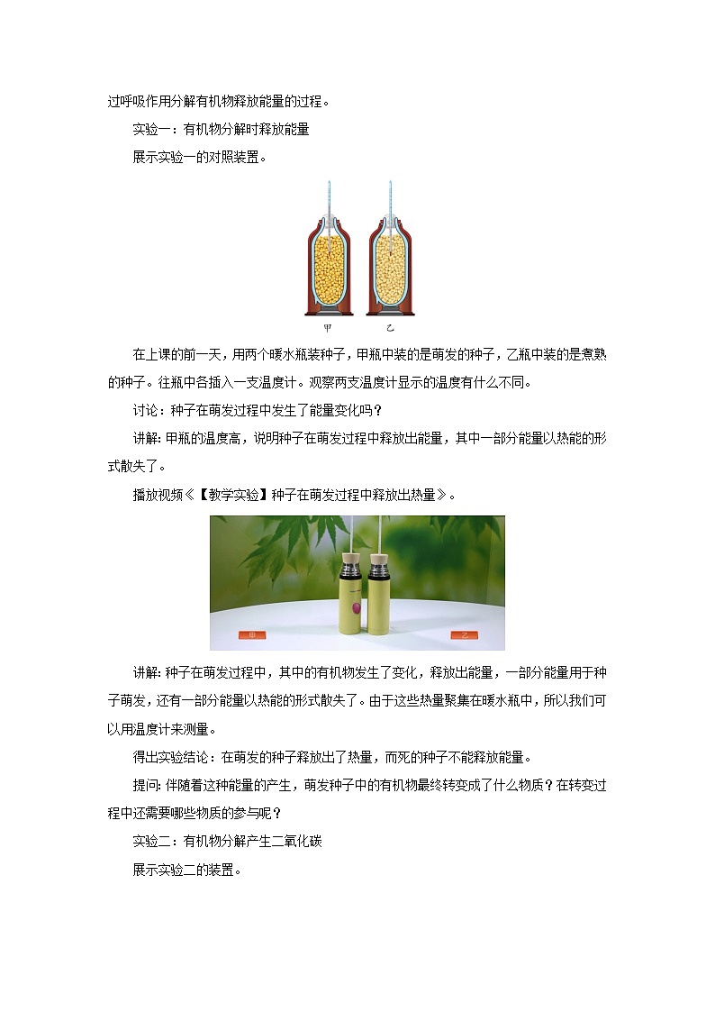 第三节 呼吸作用 教案 生物人教版（2024）七年级下册第2页