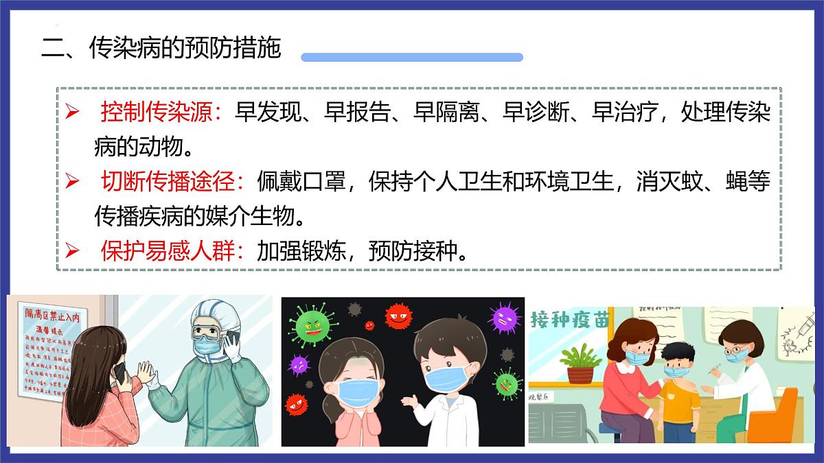 专题复习三 传染病和免疫（复习课件）2025学年七年级生物下学期期中考点大串讲（鲁科版五四学制）第7页