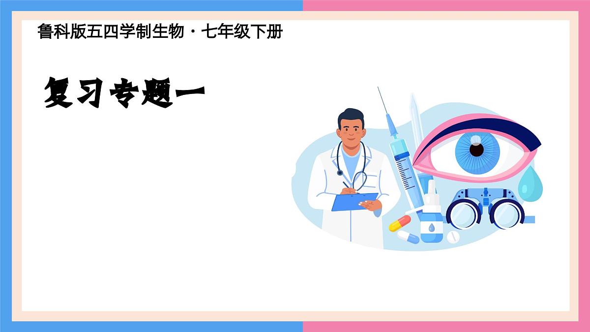 专题复习一 人体生命活动的调节（复习课件）2025学年七年级生物下学期期中考点大串讲（鲁科版五四学制）第1页