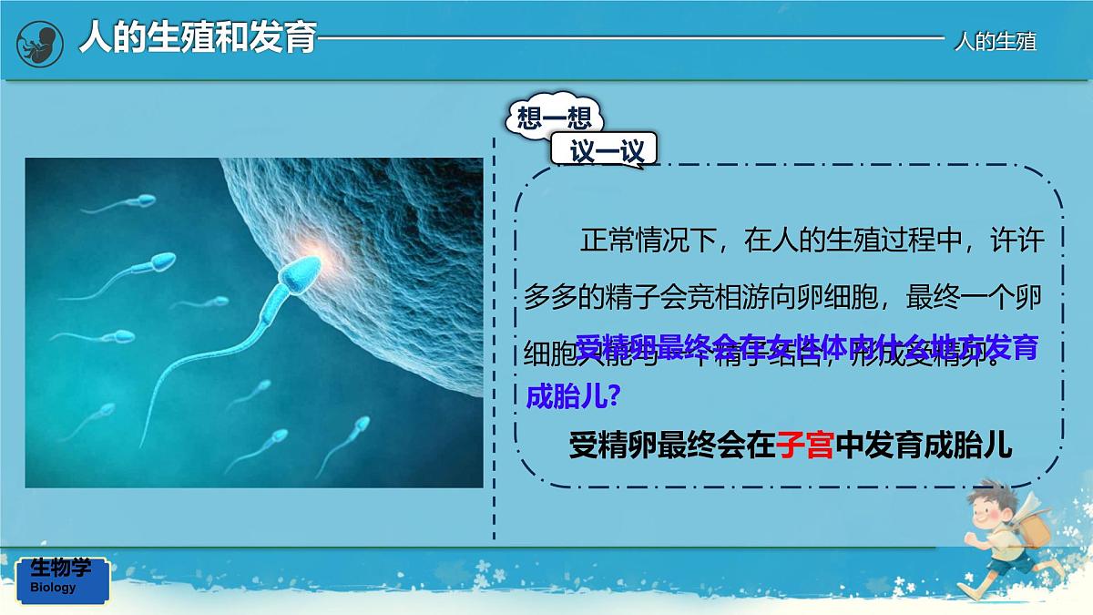 初中生物人教版（2024）七年级下册4.1.1 人的生殖 课件第3页