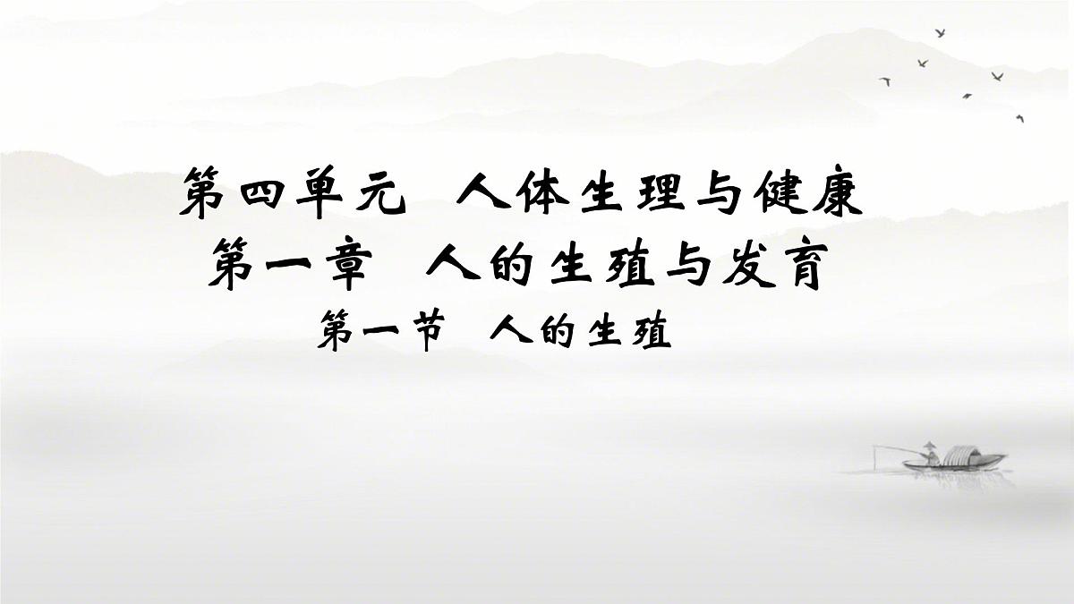 初中生物人教版（2024）七年级下册4.1.1 人的生殖 课件第1页