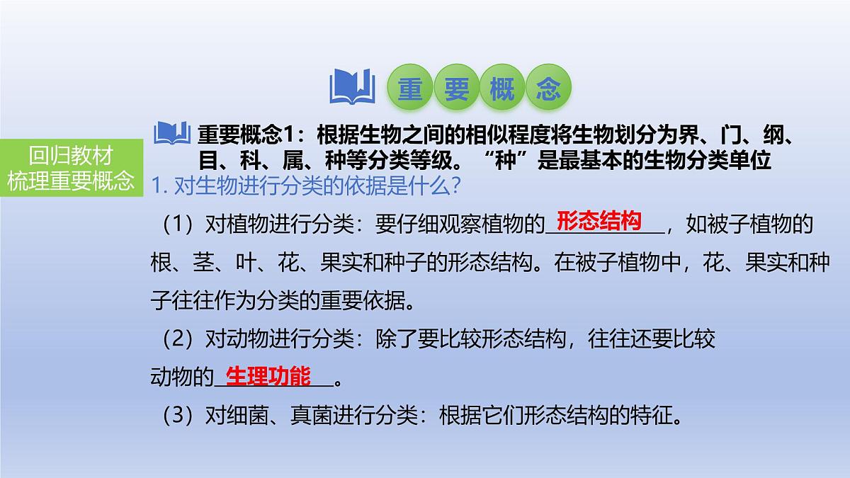 2025年初中生物会考一轮复习课件：第26讲 生物的多样性及其保护第4页