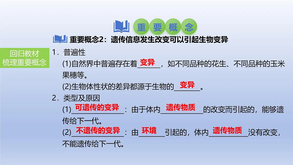 2025年初中生物会考一轮复习课件：第31讲 人的性别遗传与生物的变异第7页