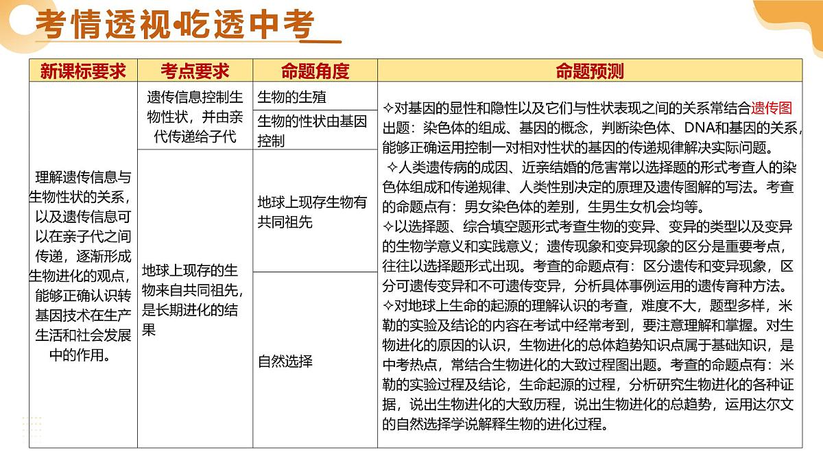 主题六 遗传与进化（二轮突破课件）2025年中考生物二轮复习讲练测（江苏专用）第3页