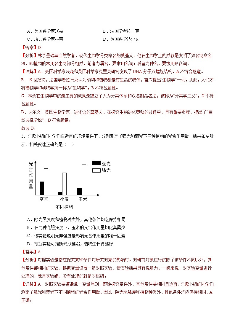 2025年中考第二次模拟考试卷：生物（福建卷）（解析版）第2页