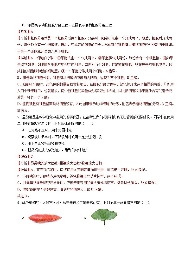 2025年中考第二次模拟考试卷：生物（广州卷）（解析版）第3页