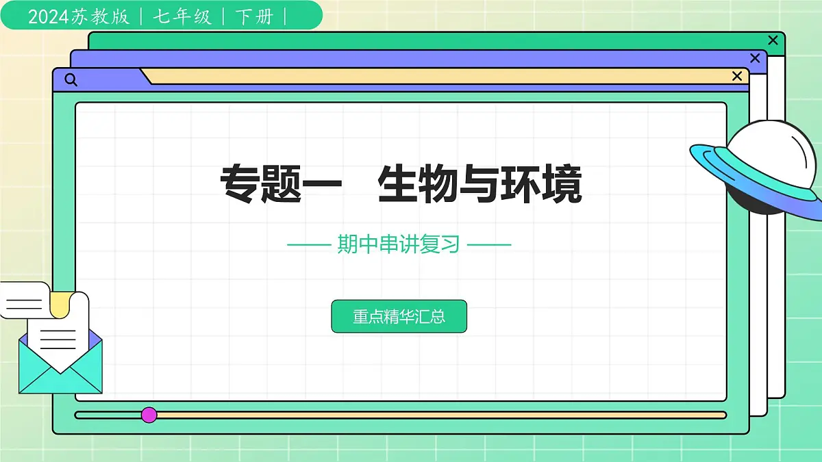 【复习课件】专题01 生物与环境 2025学年七年级生物下学期期中考点大串讲苏教版第1页