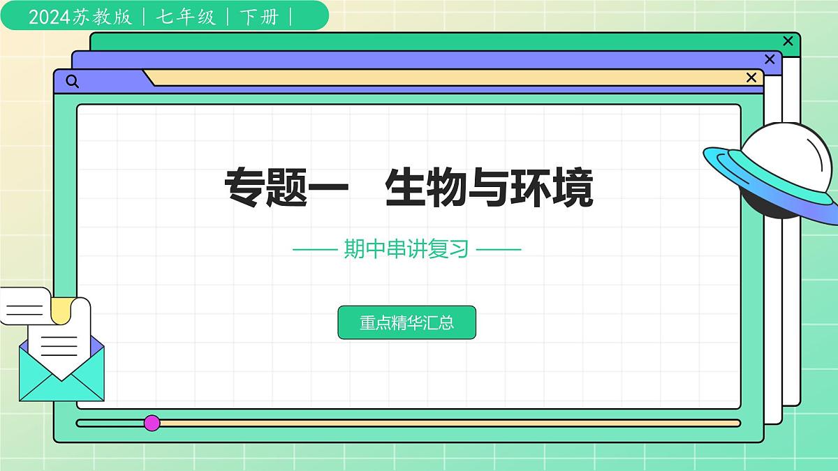 【复习课件】专题01 生物与环境 2025学年七年级生物下学期期中考点大串讲苏教版第1页