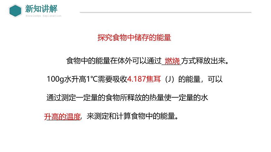 2024-2025学年北师大版生物七年级下册 4.8.1  食物中能量的释放 (2) 课件第8页