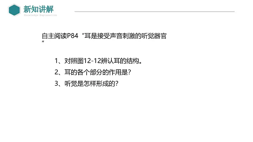 2024-2025学年北师大版生物七年级下册 4.10.2 感受器和感觉器官（第2课时 耳和听觉） 课件第2页