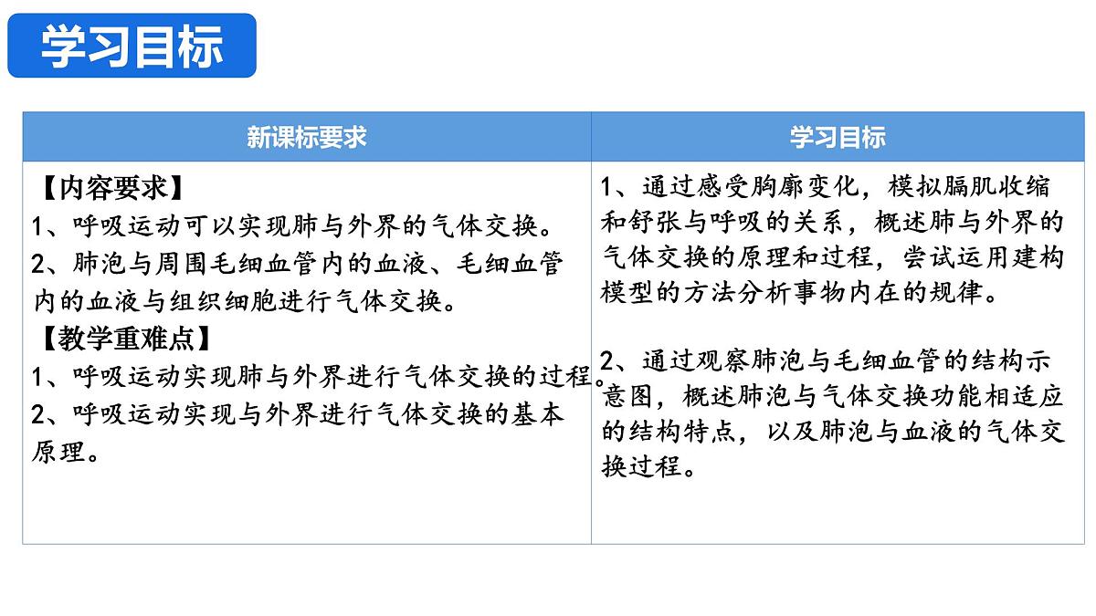 4.3.2 发生在肺内的气体交换 课件 2025学年人教版生物七年级下册第3页