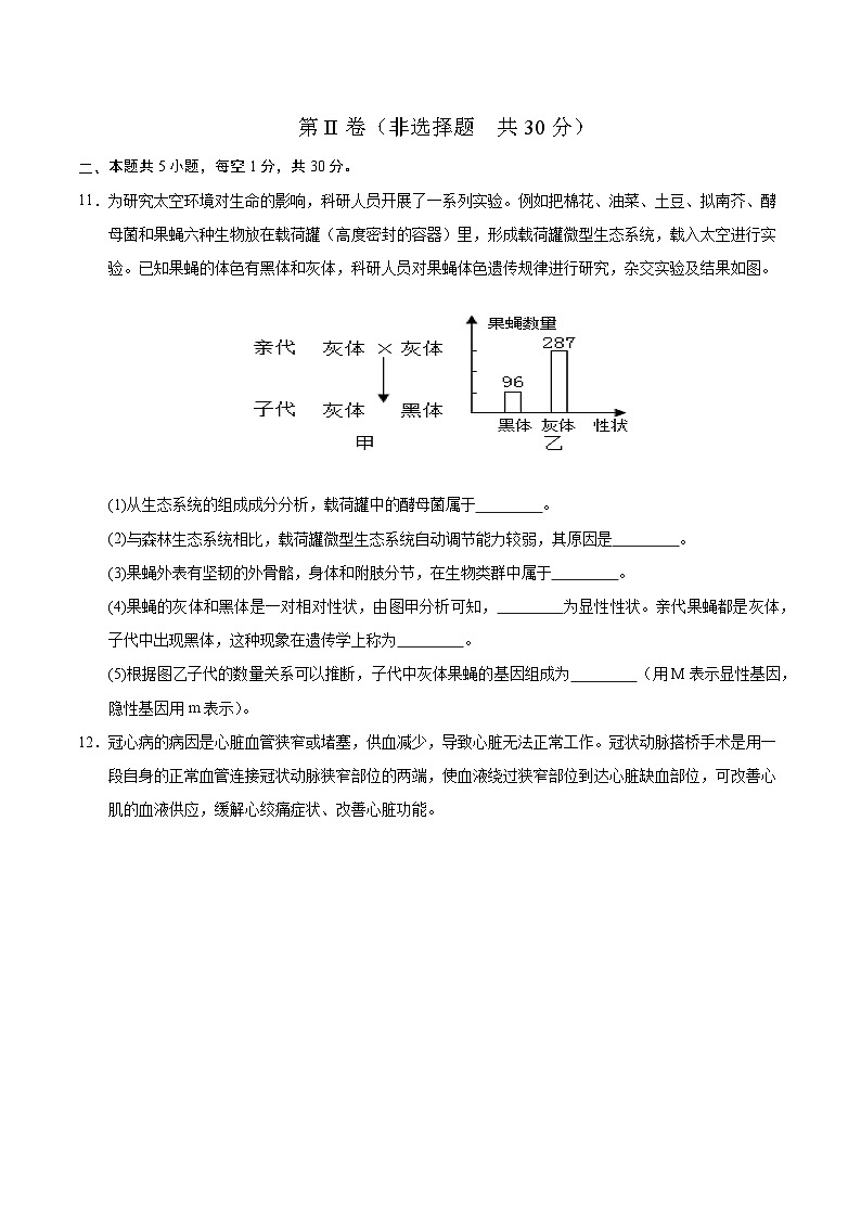 2025年中考第二次模拟考试卷：生物（青海卷）（考试版）第3页