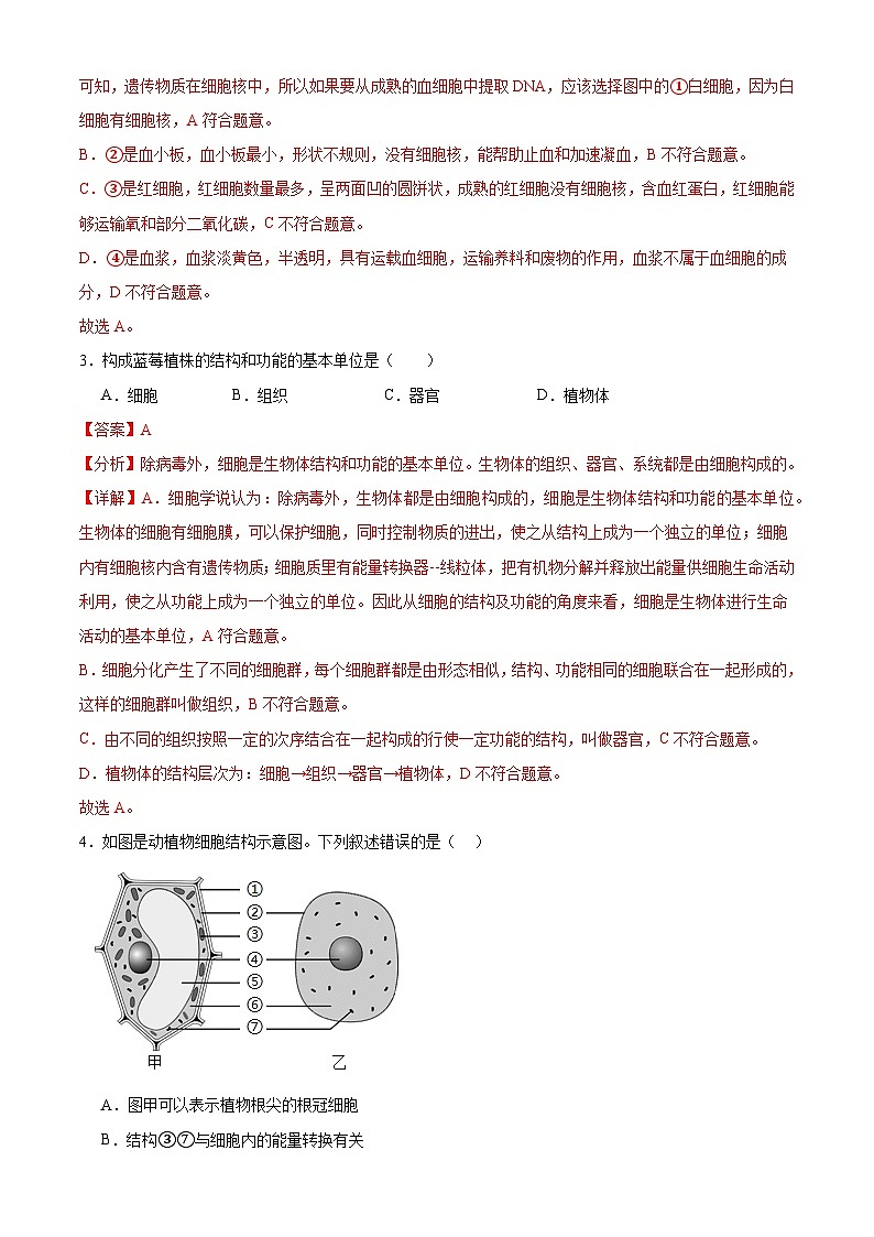 2025年中考第二次模拟考试卷：生物（海南卷）（解析版）第2页