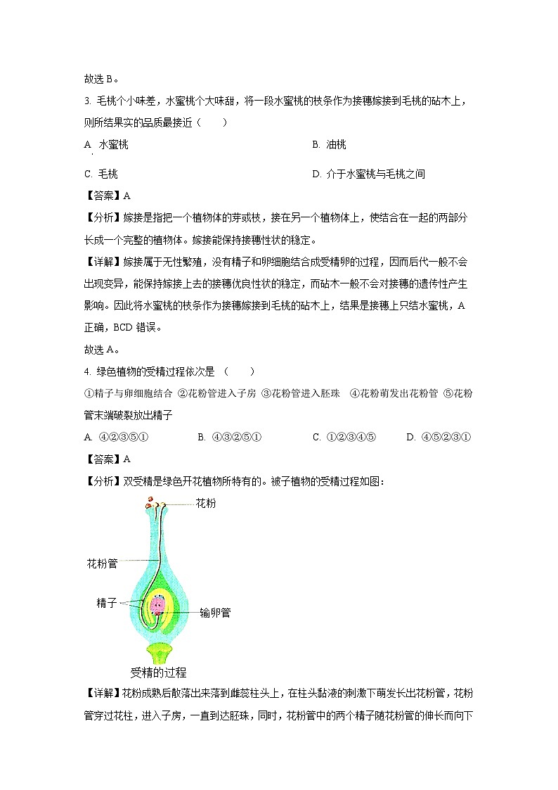江苏省徐州市某校2024-2025学年八年级上12月月考生物试卷（解析版）第3页