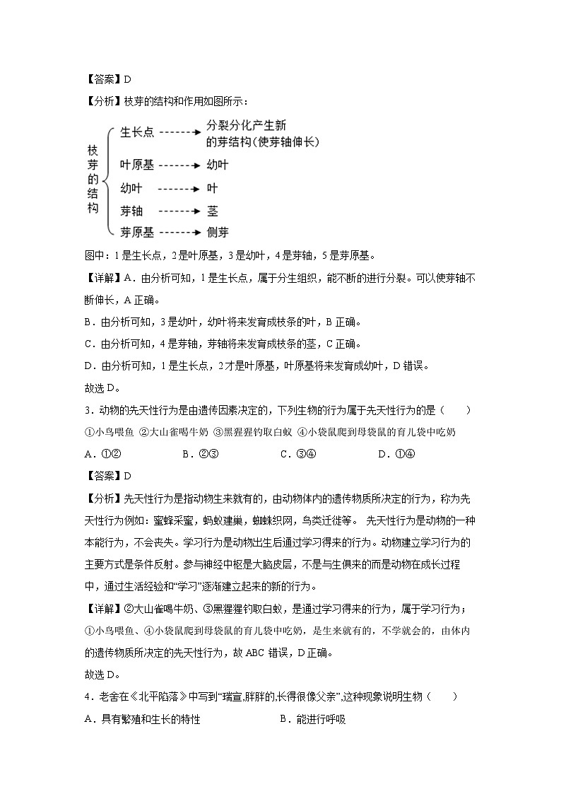 备战2025年中考模拟卷06（重庆专用）生物试卷（解析版）第2页