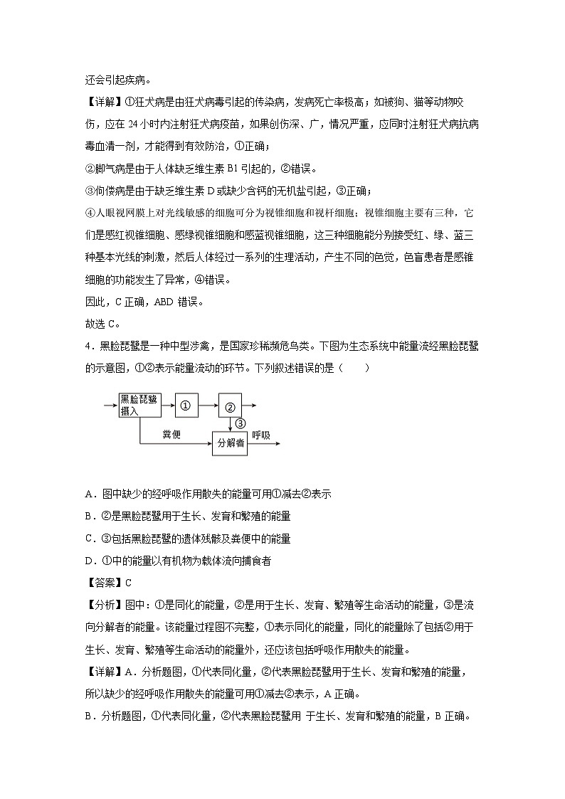 备战2025年中考模拟卷05（安徽专用）生物试卷（解析版）第3页