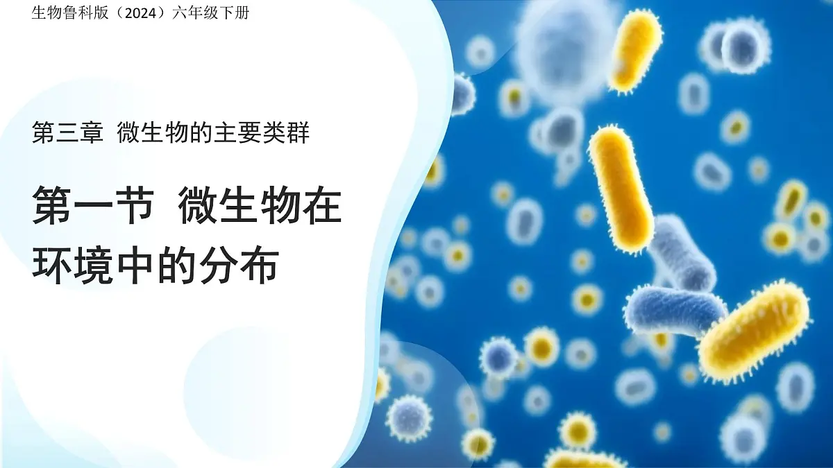 3.3.1 微生物在环境中的分布 课件 生物鲁科版（2024）六年级下册第1页