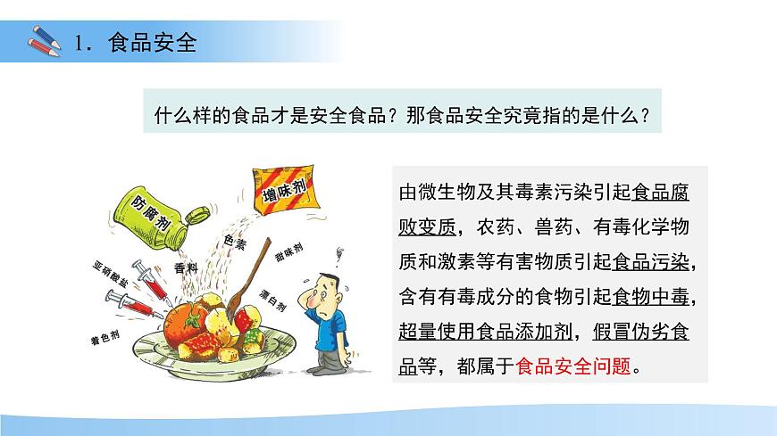 3.1.4 食品安全与合理饮食 课件 生物冀少版（2024）七年级下册第三单元第一章第4页