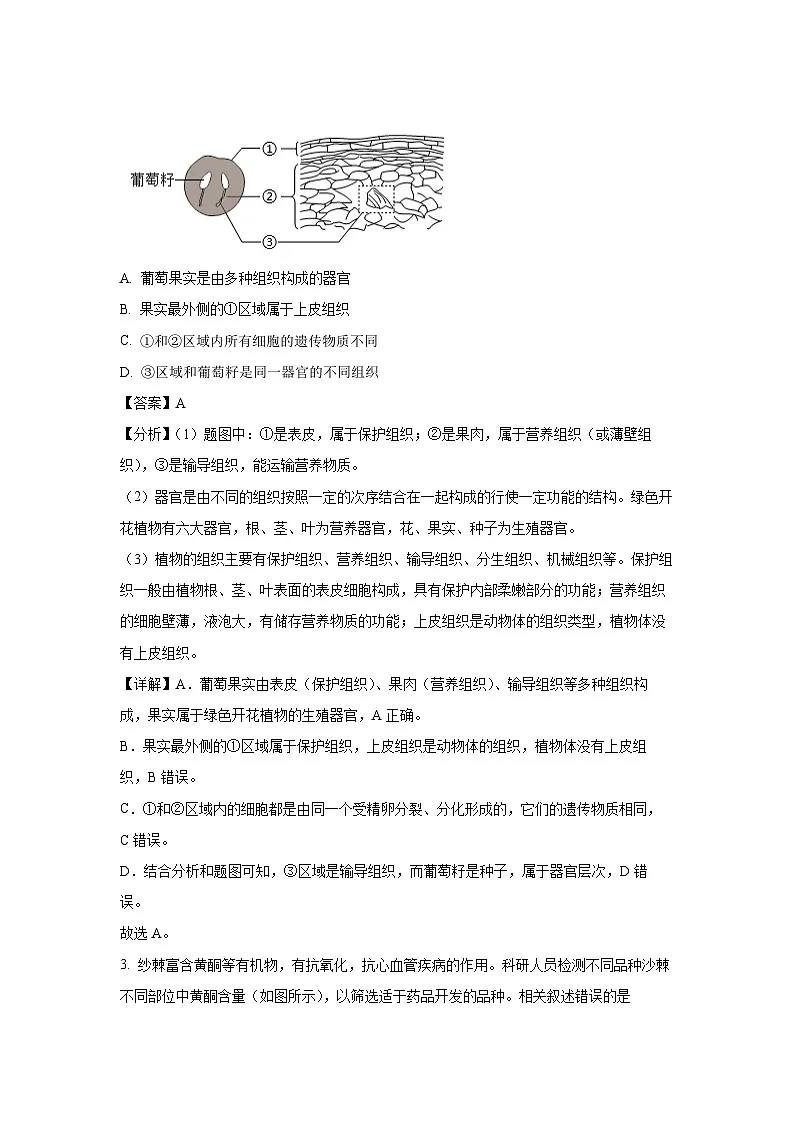2025年内蒙古呼和浩特市八年级中考一模生物试题（解析版）第2页