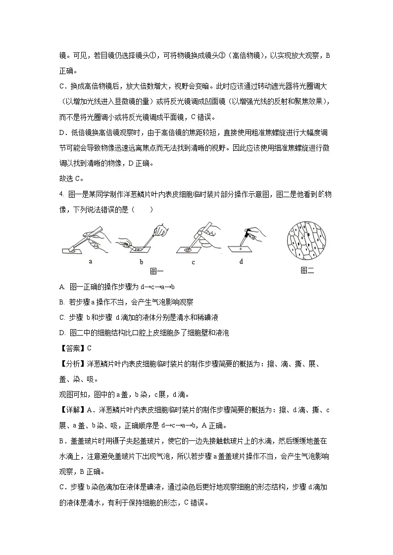 2025年山东省济南市天桥区八年级中考一模生物试题（解析版）第3页