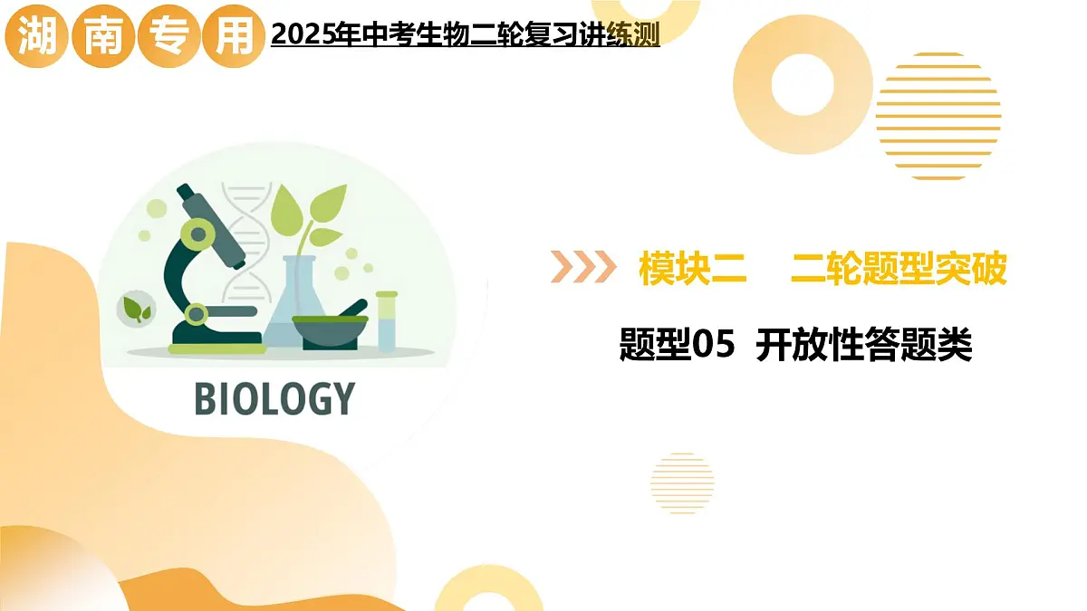 题型05+开放性做答类+（二轮突破课件）2025年中考生物二轮复习讲练测（湖南专用）第1页