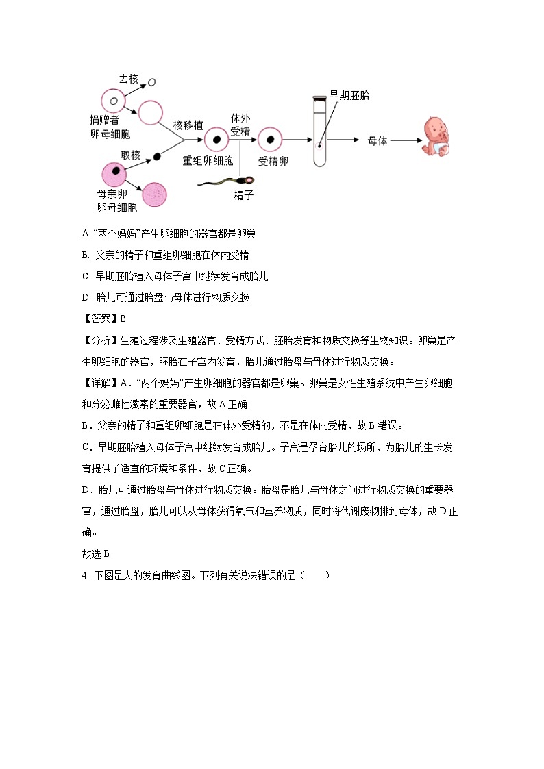广东省深圳市罗湖区2023-2024学年七年级下学期期末生物试题（解析版）第3页