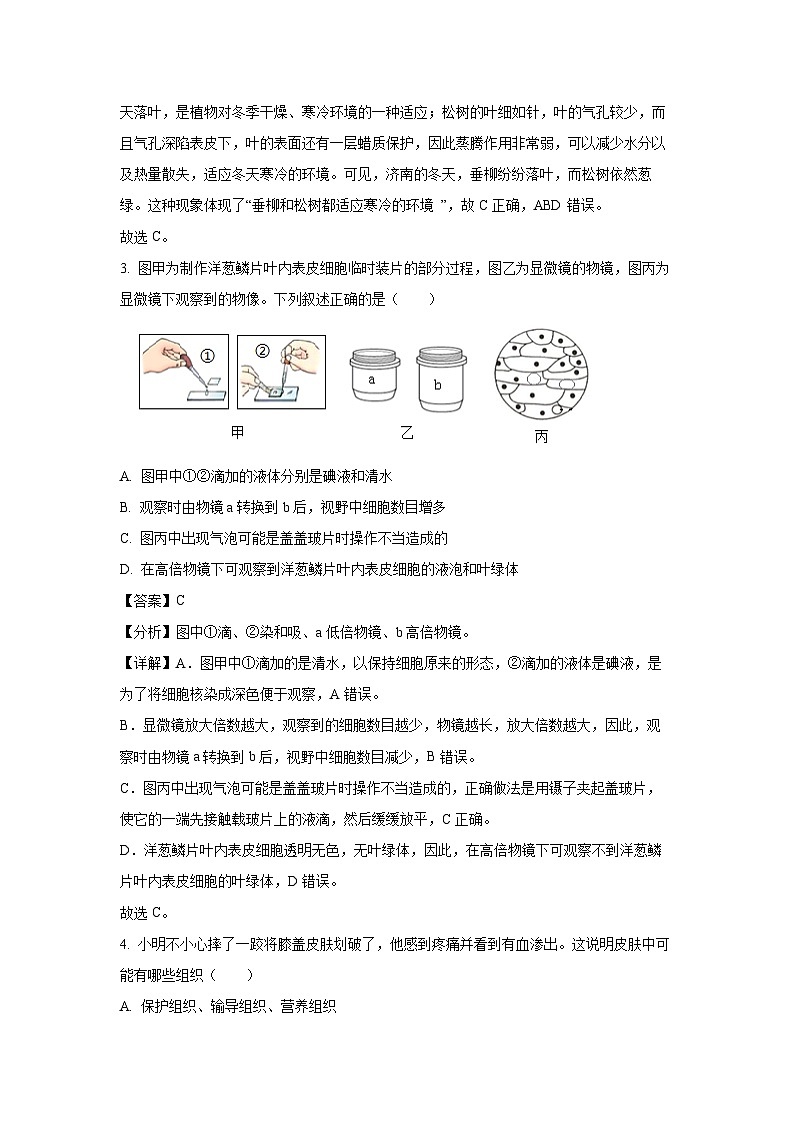 2025年湖南省十三市州中考二模生物试卷（解析版）第2页