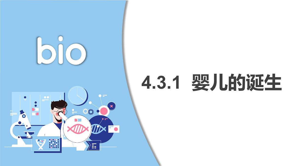 2024-2025学年济南版生物七年级下册 4.2.1  婴儿从受精卵发育而来  课件 (3)第1页