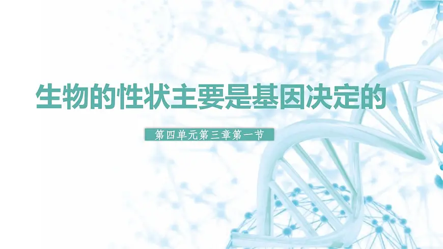 2024-2025学年济南版生物七年级下册 4.3.2生物的性状主要由基因决定课件第2页