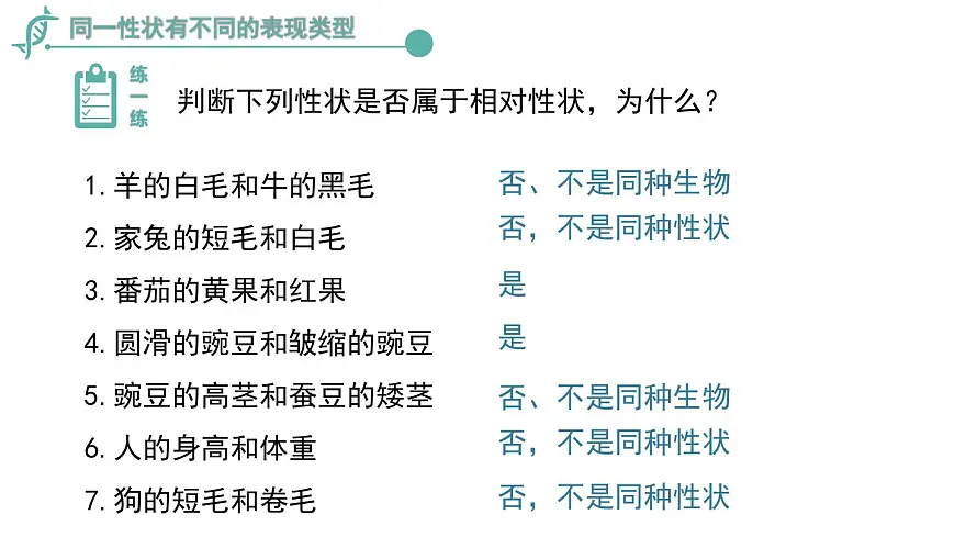 2024-2025学年济南版生物七年级下册 4.3.2生物的性状主要由基因决定课件第6页