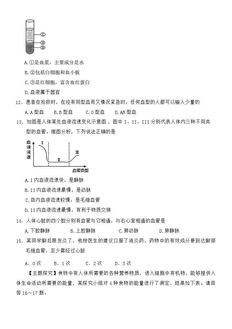广东省清远市英德市2023-2024学年七年级下学期4月期中生物试题第3页