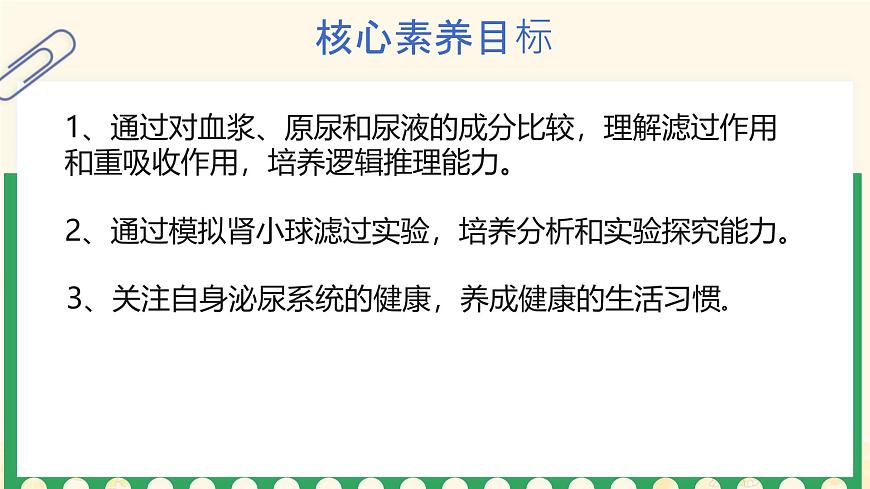 初中生物冀少版（2024）七年级下册3.4.2 尿液的形成和排出 课件第2页