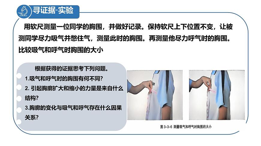 初中生物冀少版（2024）七年级下册3.3.2.1 肺与外界的气体交换 课件第5页