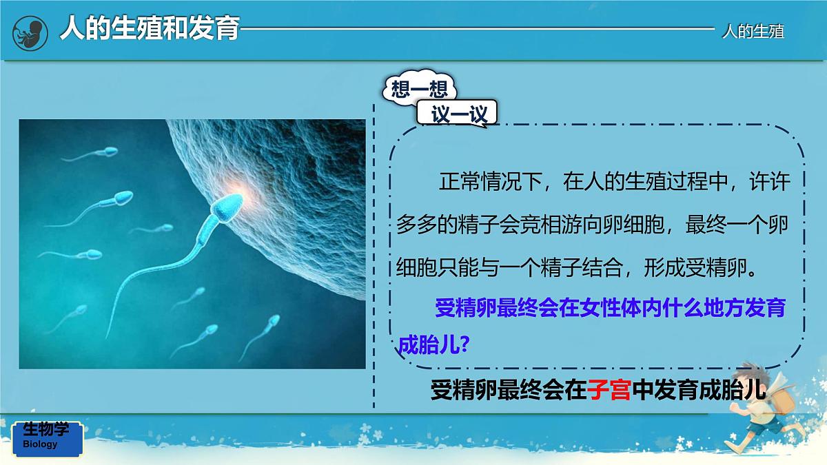 初中生物人教版（2024）七年级下册4.1.1 人的生殖 课件第3页