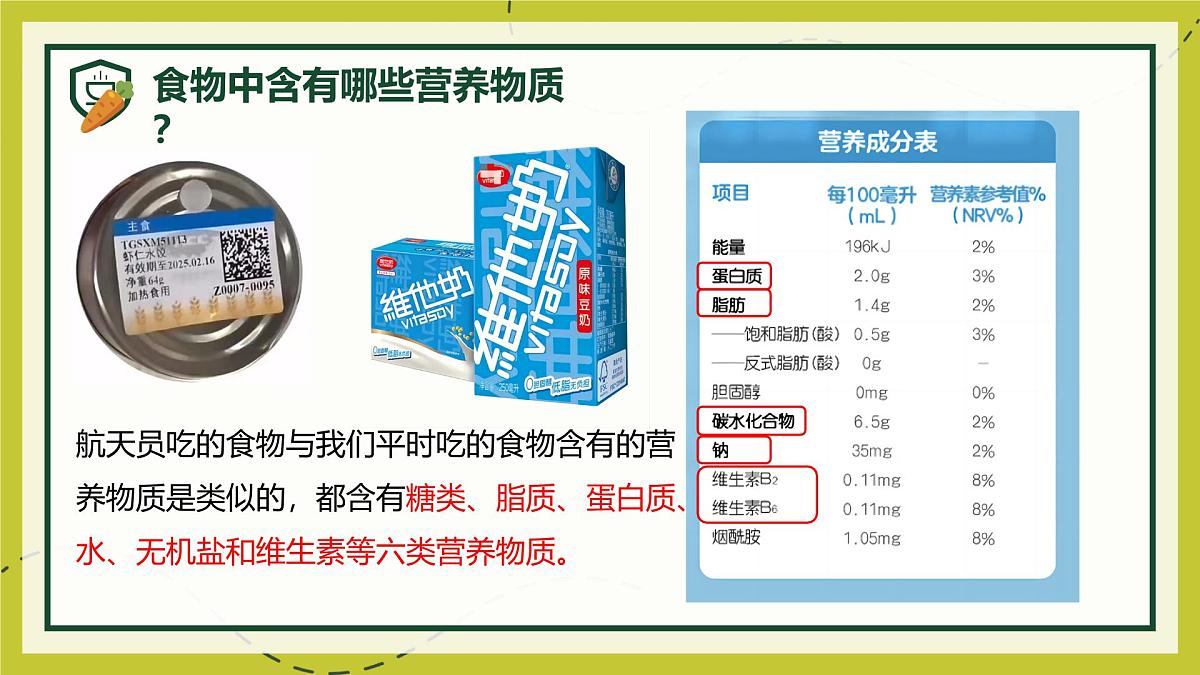 初中生物人教版（2024）七年级下册4.2.1 食物中的营养物质 课件第4页