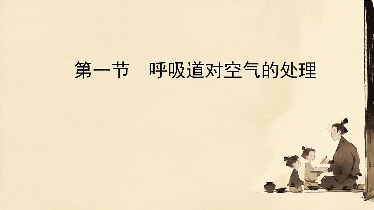 初中生物人教版（2024）七年级下册4.3.1 呼吸道对空气的处理 课件第1页