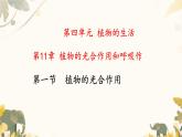 初中生物蘇教版（2024）七年級下冊4.11.1 植物的光合作用 課件